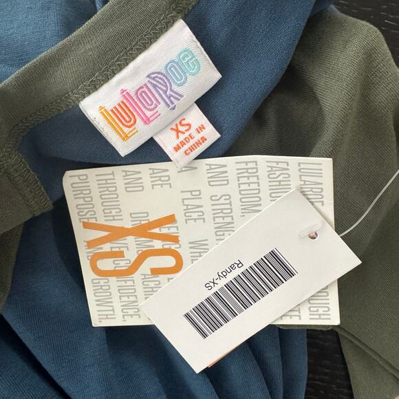 Lularoe Solid Randy in Blue/Green - Picture 6 of 6